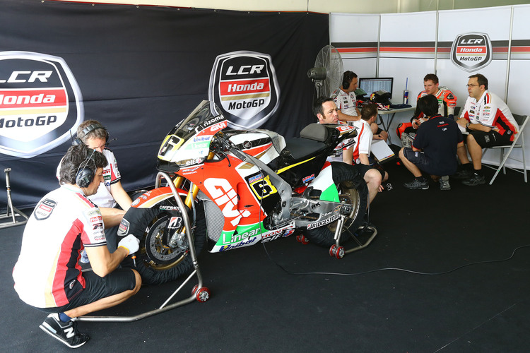 Die LCR-Honda-Box von Stefan Bradl in Sepang