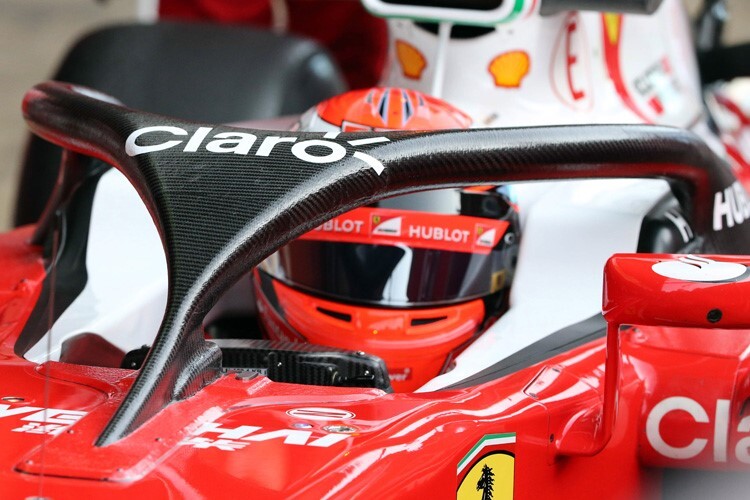 Der Halo am Ferrari von Kimi Räikkönen
