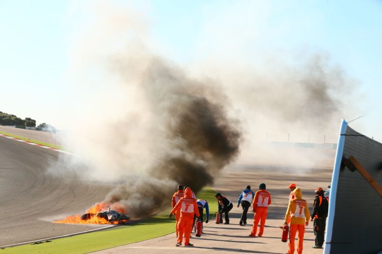 Die Streckenposten haben in Portimao viel zu tun 