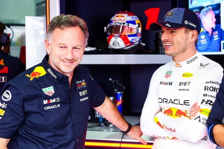 Christian Horner und Max Verstappen