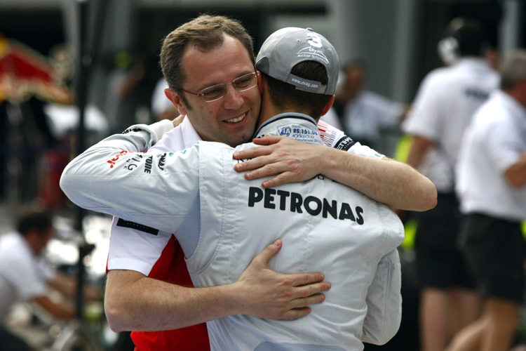 Stefano Domenicali mit Michael Schumacher