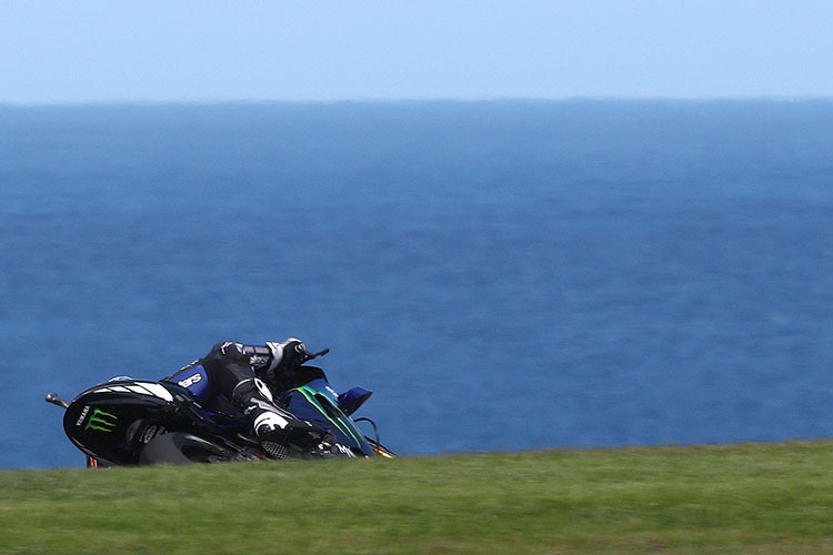 Kein Blick für die prachtvolle Umgebung: Maverick Viñales