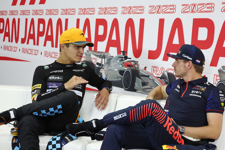 Lando Norris und Max Verstappen