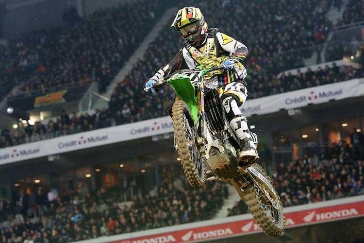 Christophe Pourcel in Paris-Lille mit der Bud Racing Kawasaki