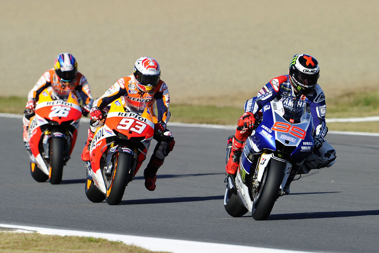 Lorenzo, Márquez und Pedrosa: Motegi ist eine grosse Belastung für die Bremsen