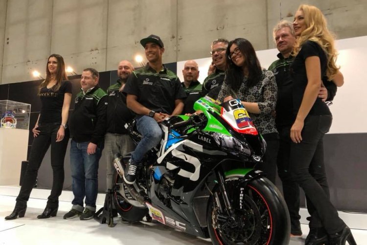 Yonny Hernandez ließ seine Startnummer 68 auf die Pedercini Kawasaki kleben