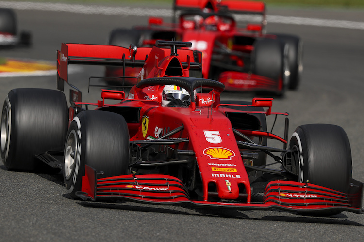 Sebastian Vettel und Charles Leclerc mit ihren Ferrari