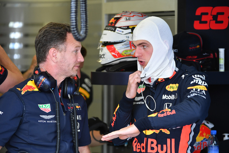 Christian Horner und Max Verstappen