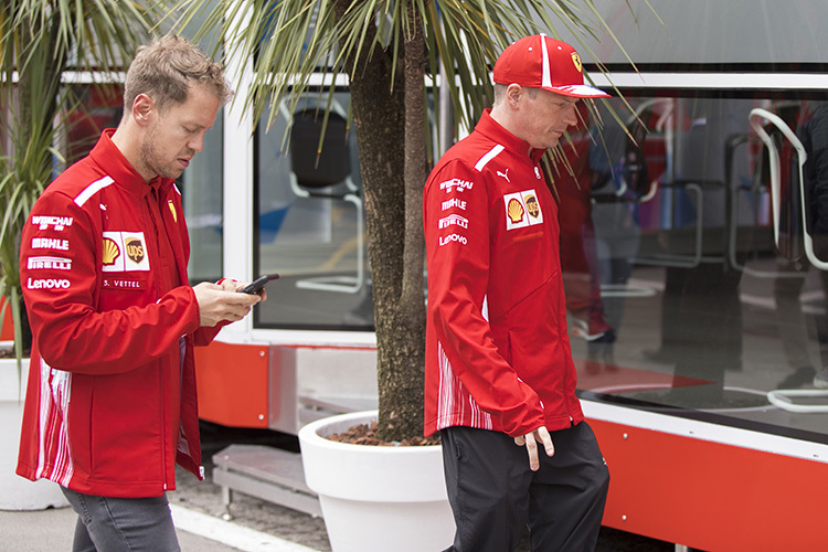 Sebastian Vettel und Kimi Räikkönen