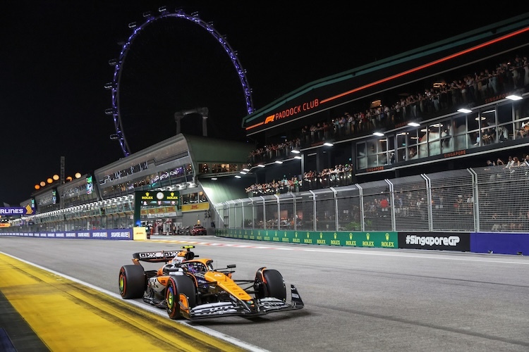 Lando Norris darf von der Pole ins Singapur-Rennen starten