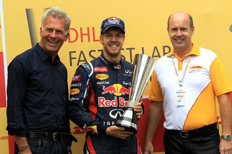 Christian Danner, Sebastian Vettel, Joakim Thrane (DHL)