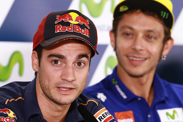 Dani Pedrosa und Valentino Rossi sind seit 2006 Gegner