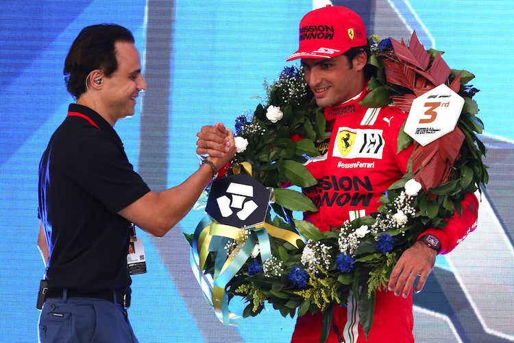 Felipe Massa und Carlos Sainz in Interlagos 2021