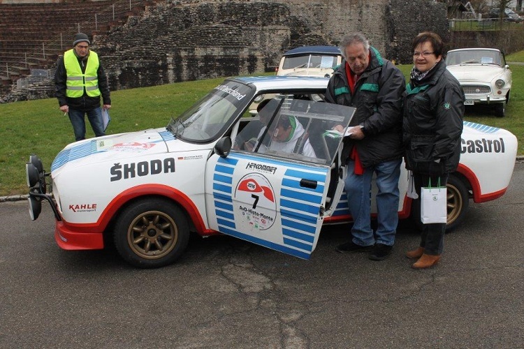 Matthias Kahle beim Stopp in Rheinfelden (Schweiz)