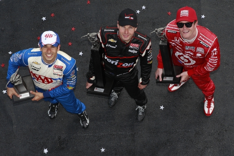 Das IndyCar-Podium in Birmingham