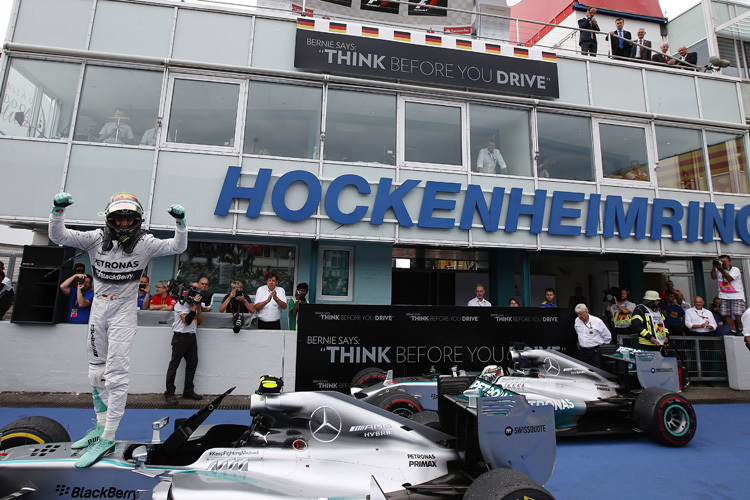 Nico Rosberg triumphiert auf dem Hockenheimring