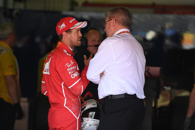 Sebastian Vettel und Ross Brawn