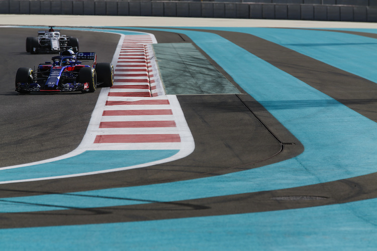 Daniil Kvyat legte am zweiten Abu Dhabi-Testtag etwa drei GP-Distanzen zurück