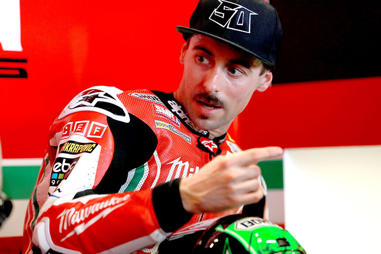 Der angeschlagene Aprilia-Pilot Eugene Laverty