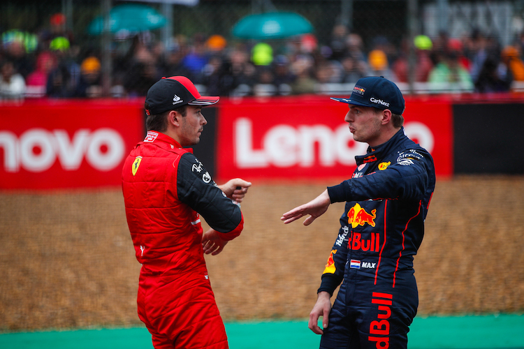 Charles Leclerc und Max Verstappen