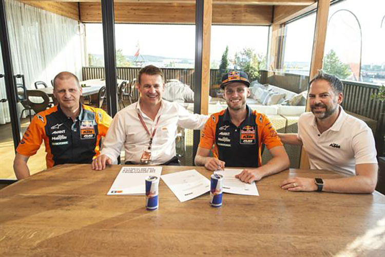 Aki Ajo, Pit Beirer, Brad Binder und Jens Hainbach