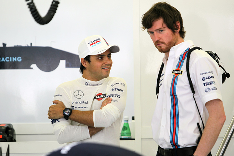 Rob Smedley (rechts) mit Felipe Massa