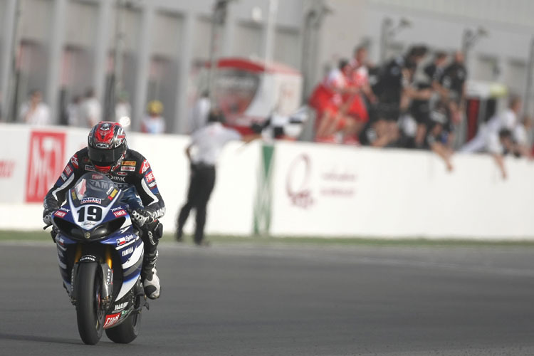 Ben Spies 2009 als Superbike-Sieger in Katar