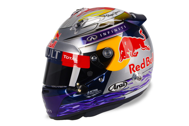 Mit diesem Helm wird Sebastian Vettel das Abu-Dhabi-Training bestreiten