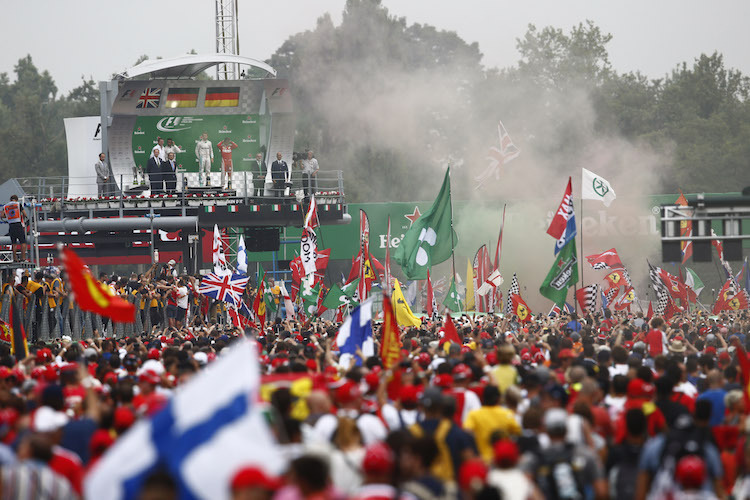 Das Podium in Monza