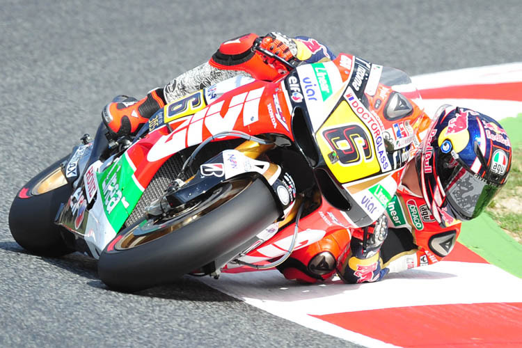 Stefan Bradl beim Barcelona-GP: An Grip mangelt es nicht