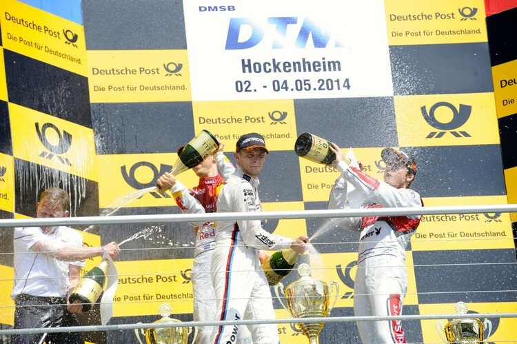 Jubel auf dem Podium in Hockenheim