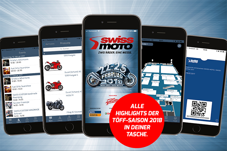 Die neue Swiss-Moto-App ist kostenlos