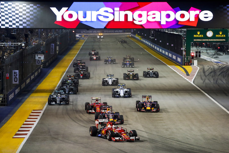 Start des Rennens in Singapur