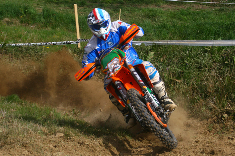 Marcel Teucher auf der Teststrecke in Boussac