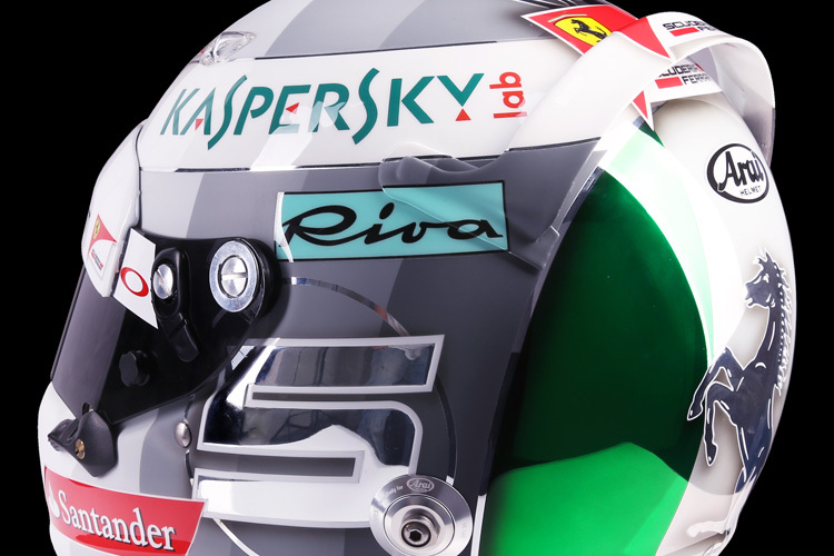 Der neue Helm von Sebastian Vettel in Monza