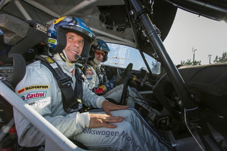 Lukas Podolski im VW Polo R WRC