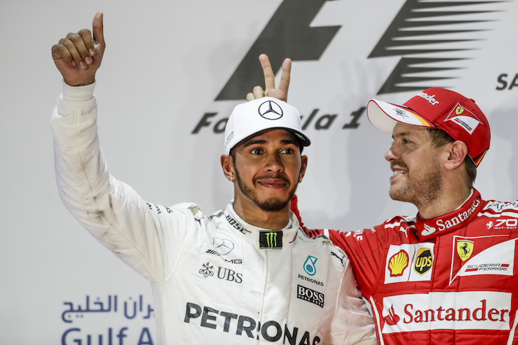 Lewis Hamilton und Sebastian Vettel