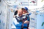 Teamchef Andrea Adamo und Dani Sordo beim Sardinien-Sieg