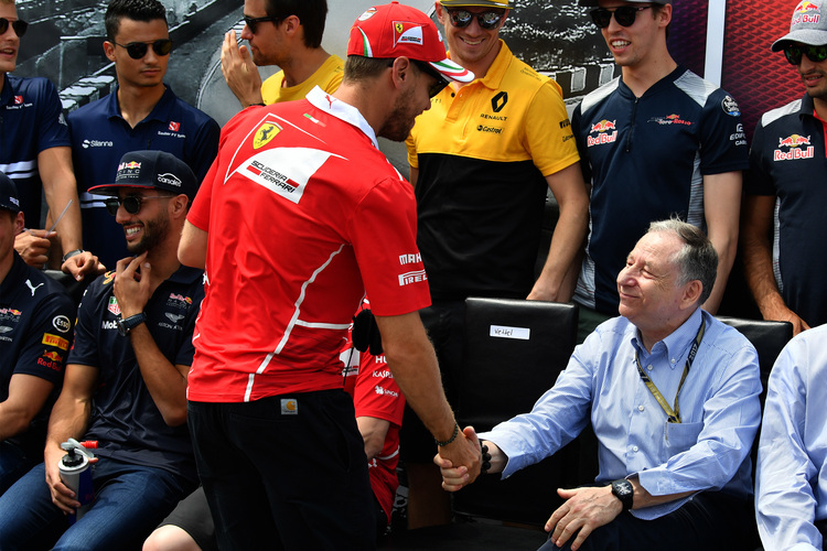 Sebastian Vettel und Jean Todt in Montreal 2017