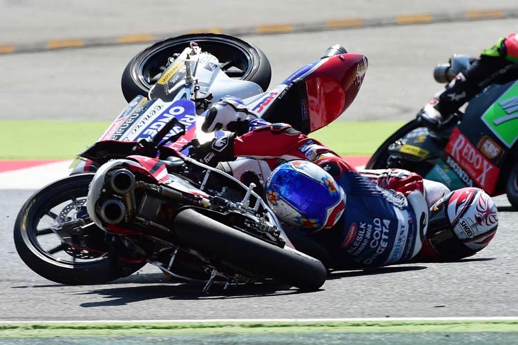 Jules Danilo und Hiroki Ono stürzten im Moto3-Lauf von Barcelona