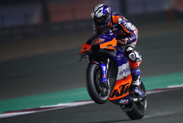 MotoGP-Pilot Iker Lecuona hatte am Abschlusstag der Testfahrten in Katar mit seiner KTM zu kämpfen