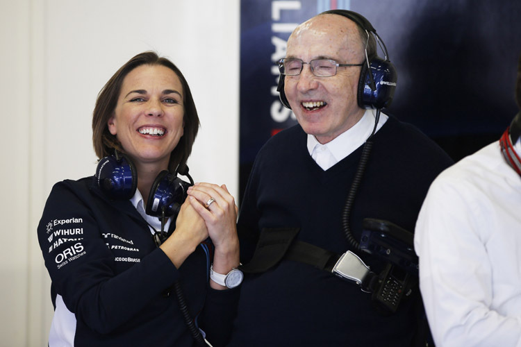 Erfolg macht glücklich: Claire und Frank Williams stand die Freude ins Gesicht geschrieben