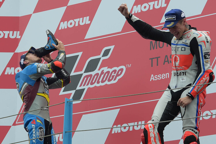 Jack Miller feiert den Triumph in Assen 2016