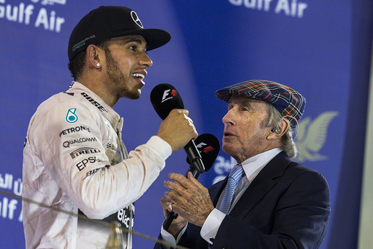 Lewis Hamilton und Jackie Stewart