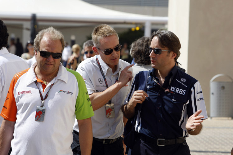 Bon Fernley (l.), Martin Whitmarsh und Adam Parr