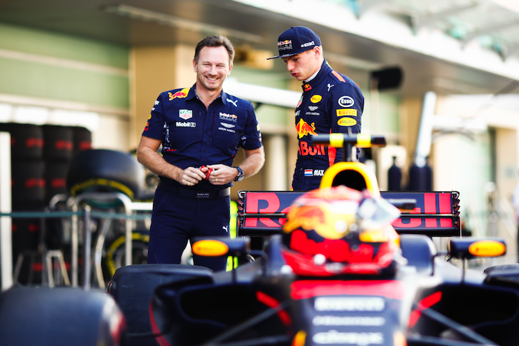 Christian Horner und Max Verstappen