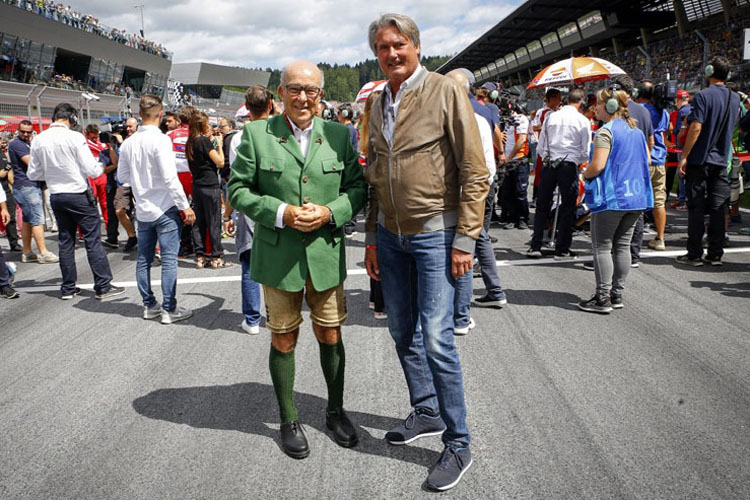 Dorna-Chef Carmelo Ezpeleta (li.) und ADAC-Sportpräsident Hermann Tomczyk 