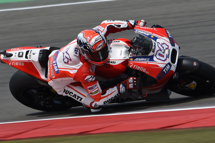 Andrea Dovizioso auf der Ducati GP15 in Assen