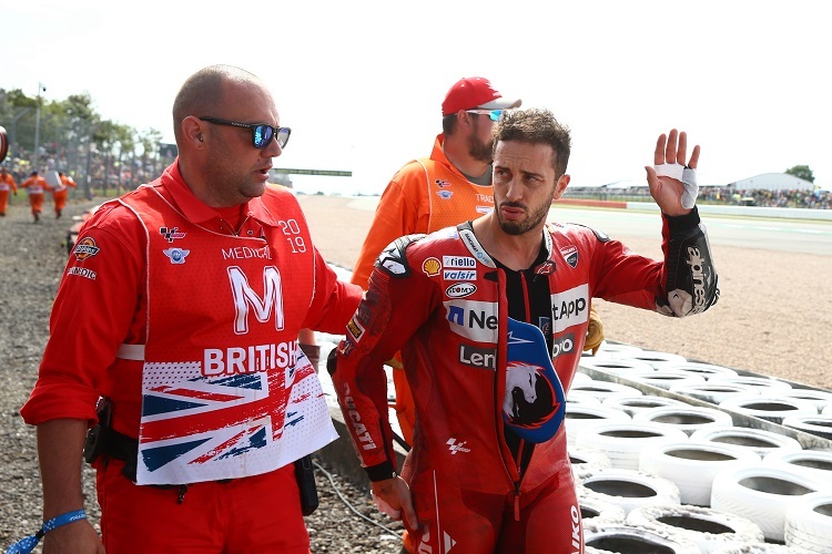 Andrea Dovizioso war nach dem Crash in Silverstone angeschlagen