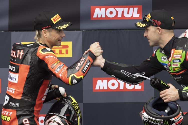 Alvaro Bautista und Jonathan Rea